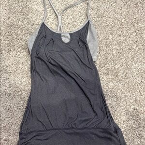 Vintage Lululemon Gray and Black Strappy Tank Size 10
